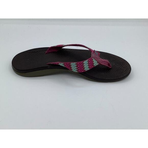 Chaco Womens Size 10 Sandals Flip Flops Purple Chevron Print GUC - Picture 8 of 8